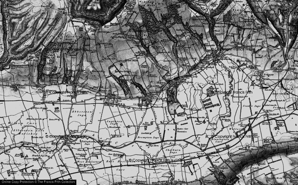 Old Map of Brompton-by-Sawdon, 1898 in 1898