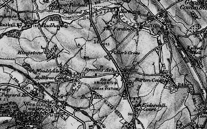 Old map of Bury Hill in 1896