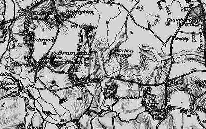 Old map of Bromstead Heath in 1897