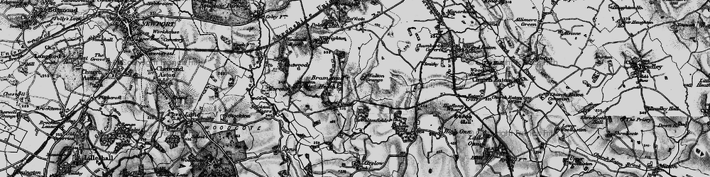 Old map of Bromstead Heath in 1897