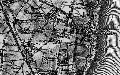 Old map of Bromstone in 1895