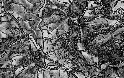 Old map of Bromyard Downs in 1899