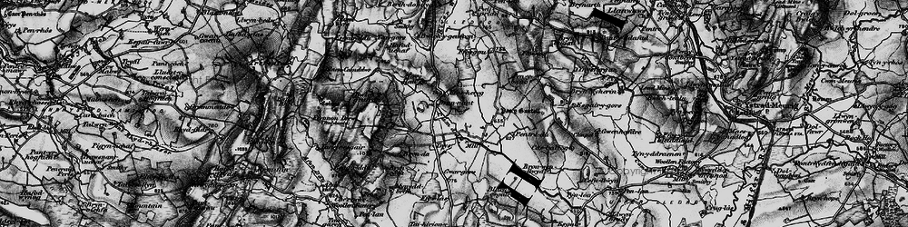 Old map of Brynda in 1898