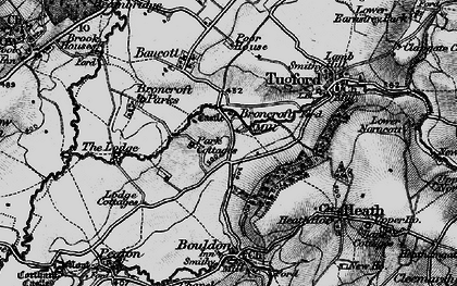 Old map of Broncroft in 1899