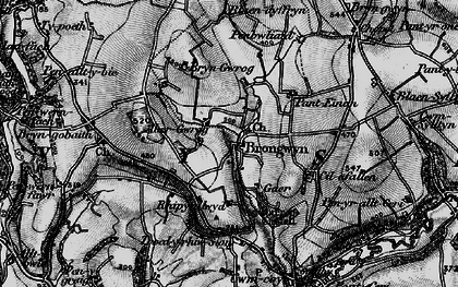 Old map of Bryngwrog in 1898