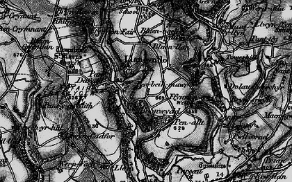 Old map of Bronwydd in 1898