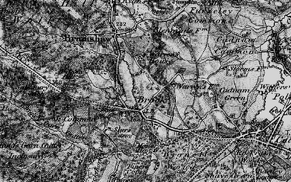 Old map of Brook in 1895