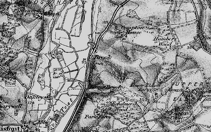 Old map of Brook in 1895