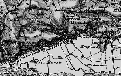 Old map of Brook in 1898