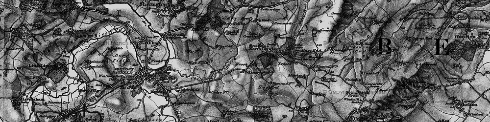 Old map of Brook End in 1896