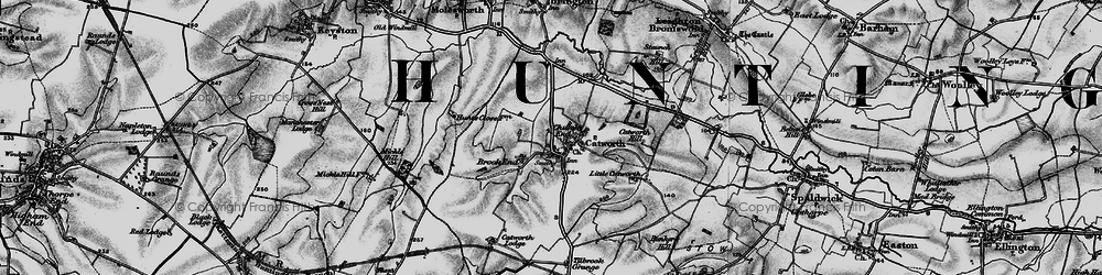 Old map of Brook End in 1898