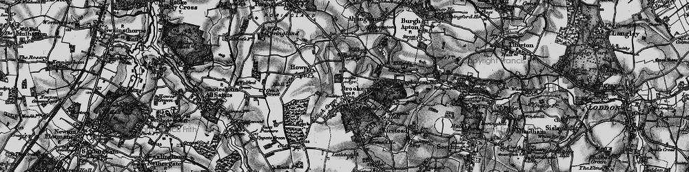 Old map of Brooke Lodge in 1898