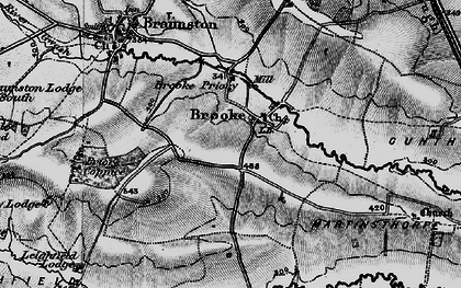 Old map of Brooke in 1899