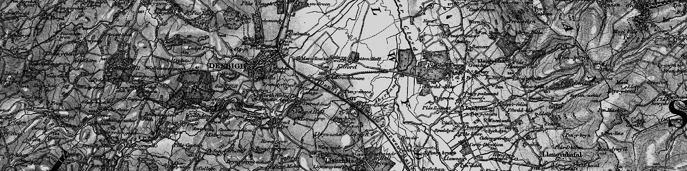 Old map of Ystrad-isaf in 1897