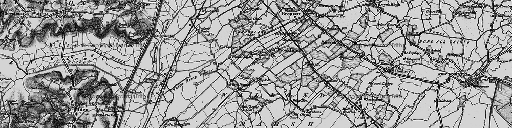Old map of Brookland in 1895