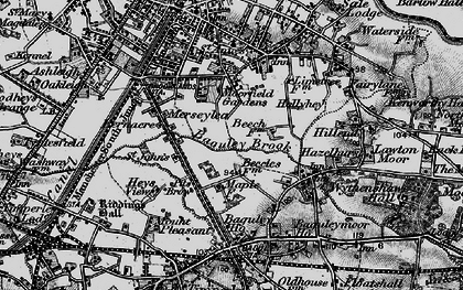 Old map of Brooklands in 1896