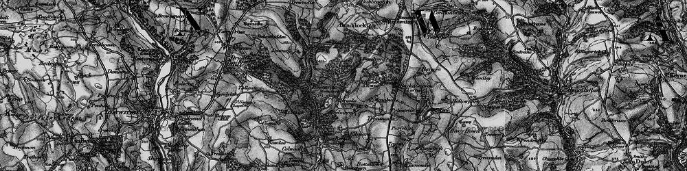 Old map of Buckabarrow Downs in 1896