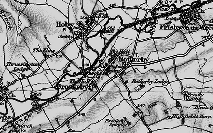 Old map of Brooksby in 1899