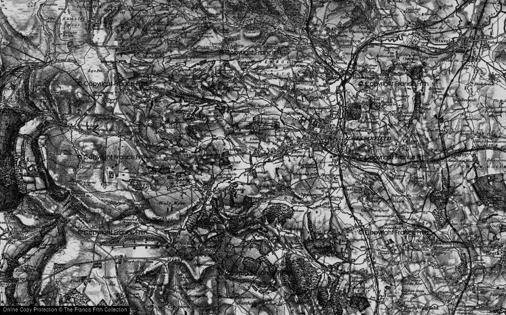 Old Map of Brookside, 1896 in 1896