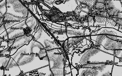 Old map of Bintree Mill in 1898