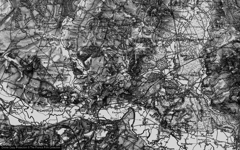 Old Map of Broom Hill, 1895 in 1895