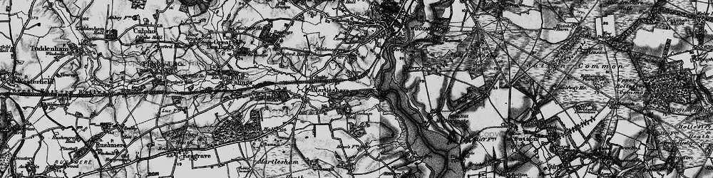 Old map of Broom Hill in 1896