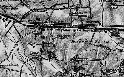 Old map of Broom's Barn in 1898