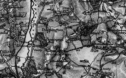 Old map of Broom's Green in 1896