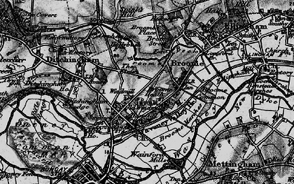 Old map of Broome Place in 1898
