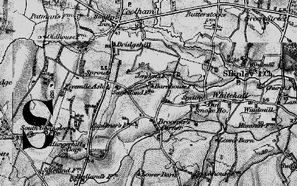 Old map of Broomer's Corner in 1895