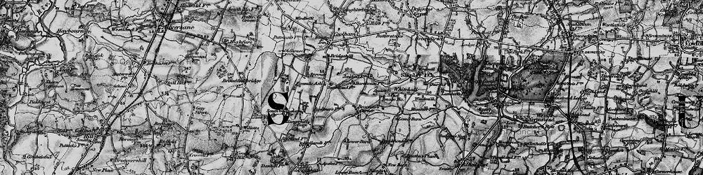 Old map of Broomer's Corner in 1895