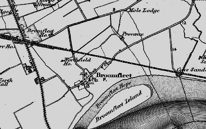 Old map of Broomfleet Hope in 1895
