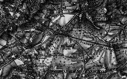 Old map of Chobham Common in 1896