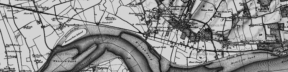 Old map of Brough Roads in 1895