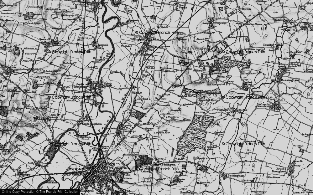 Old Map of Historic Map covering Danethorpe in 1899
