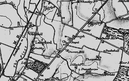 Old map of Brough in 1899