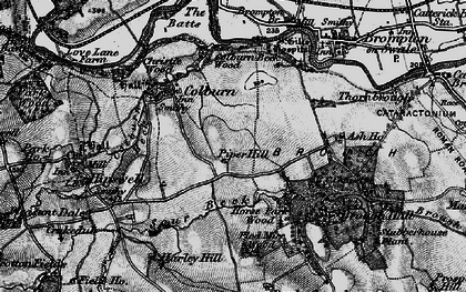 Old map of Brough With St Giles in 1897