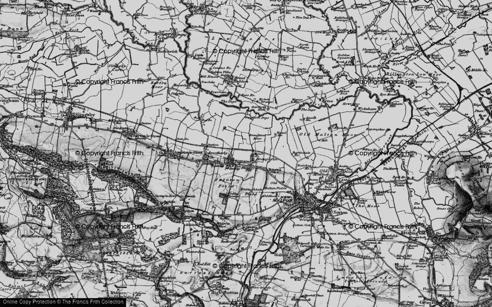Old Map of Historic Map covering Broughton Moor in 1898