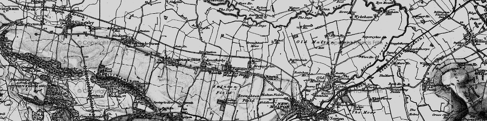 Old map of Broughton in 1898