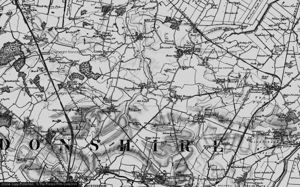 Old Map of Broughton, 1898 in 1898