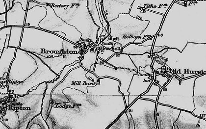 Old map of Broughton in 1898