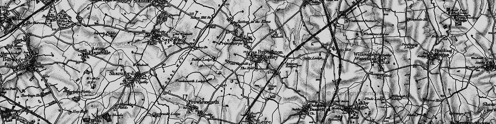 Old map of Broughton Astley in 1898