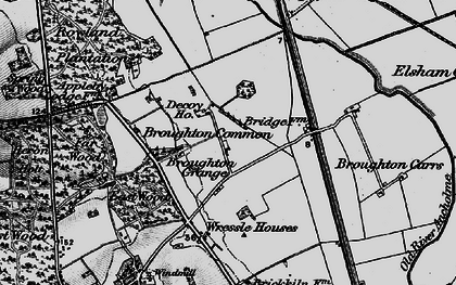 Old map of Broughton Carrs in 1895