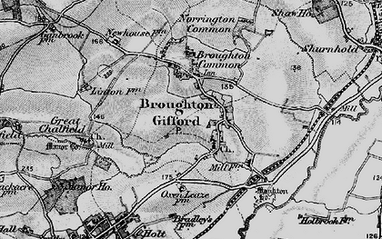 Old map of Broughton Gifford in 1898