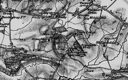 Old map of Becknor Manor in 1898