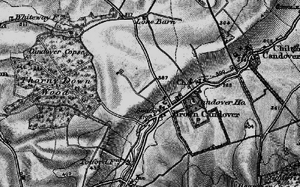 Old map of Brown Candover in 1895