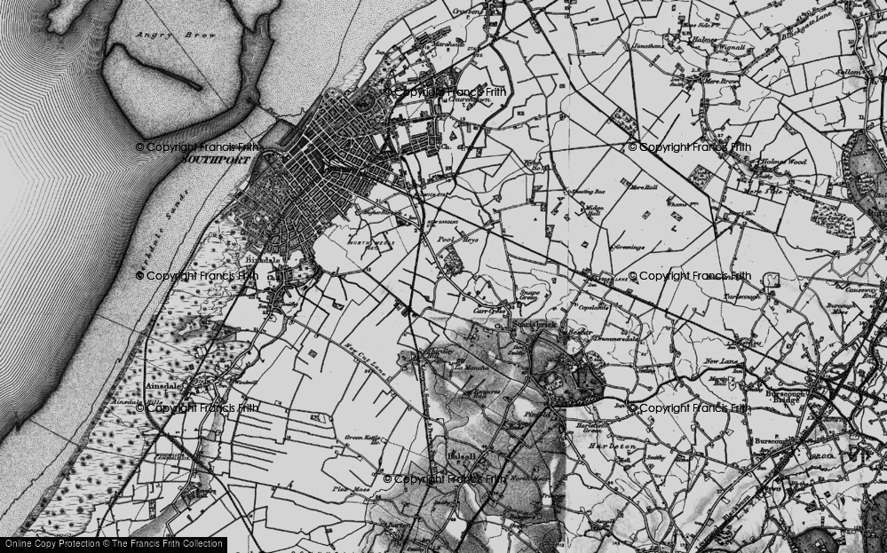 Old Map of Brown Edge, 1896 in 1896