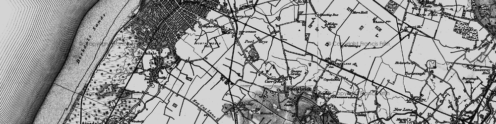Old map of Brown Edge in 1896