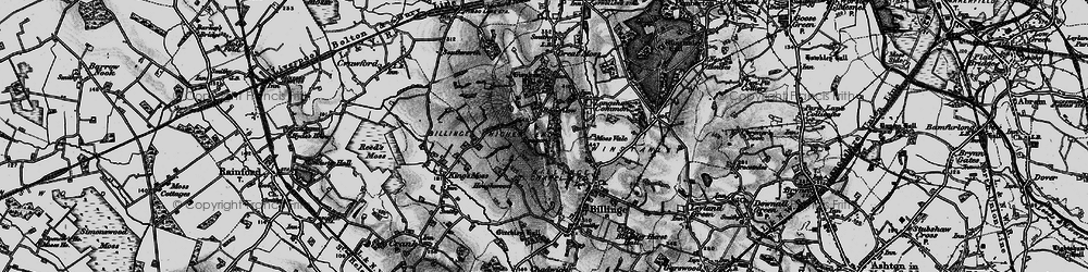 Old map of Billinge Hill in 1896