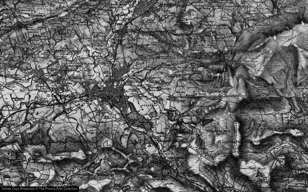 Old Map of Brownside, 1896 in 1896